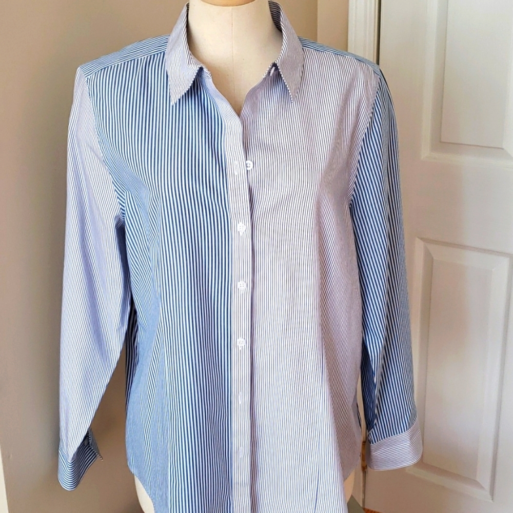 CHICO'S striped formal blouse 👚